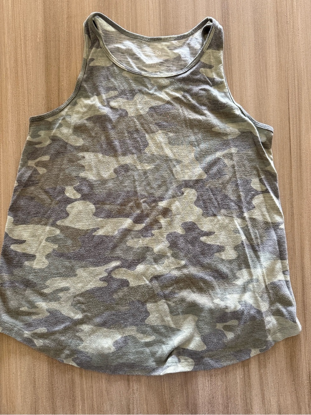 SO Olive and Taupe Camo Tank Top